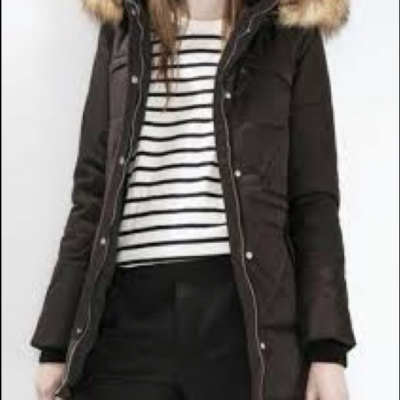 zara waterproof parka
